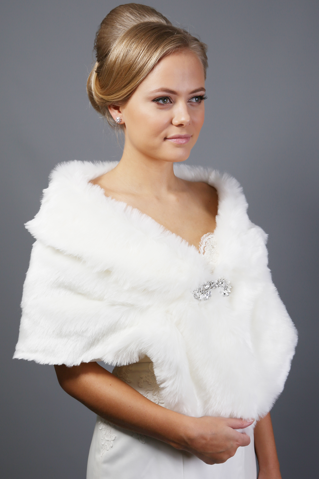 Vintage faux fur shawl hotsell