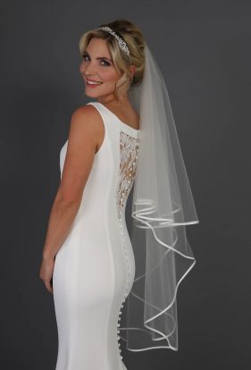 Willa Satin Headband Veil - Richard Designs