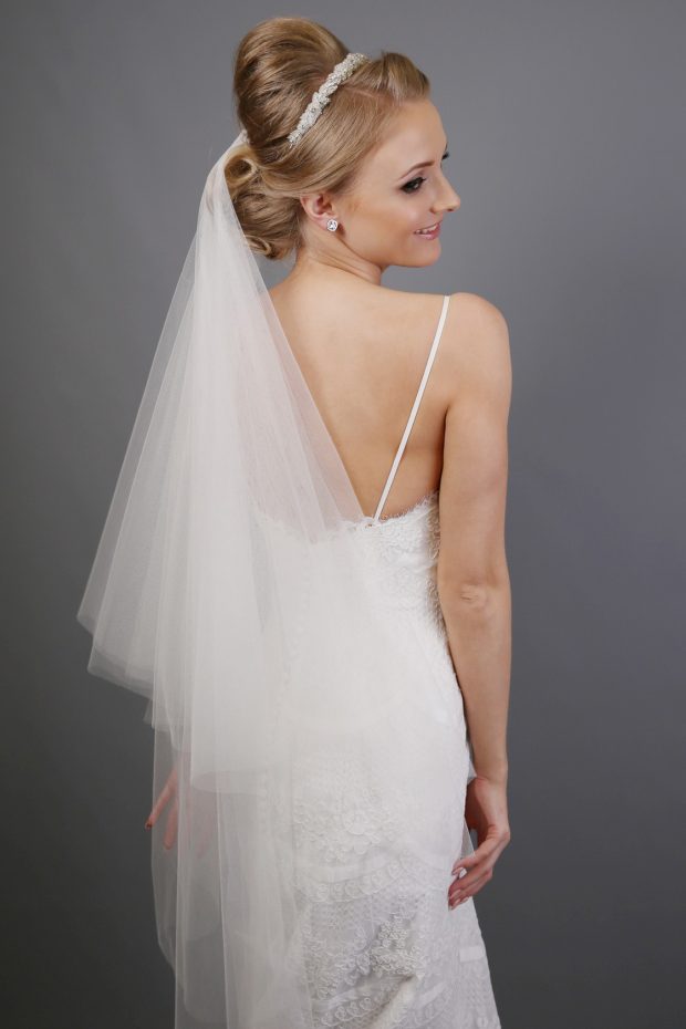 Willa Satin Headband Veil - Richard Designs