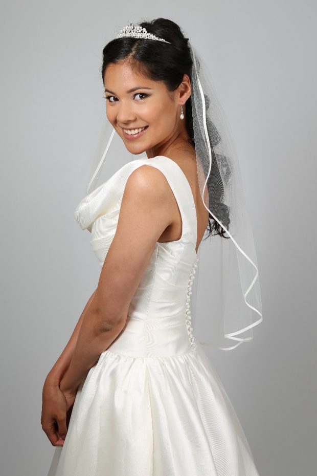 Willa Satin Headband Veil - Richard Designs