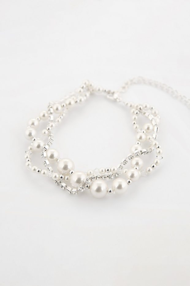 Braided pearl best sale bracelet