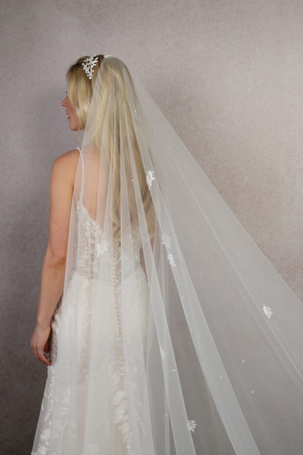 Pearl Comb Italian Veil - Richard Designs