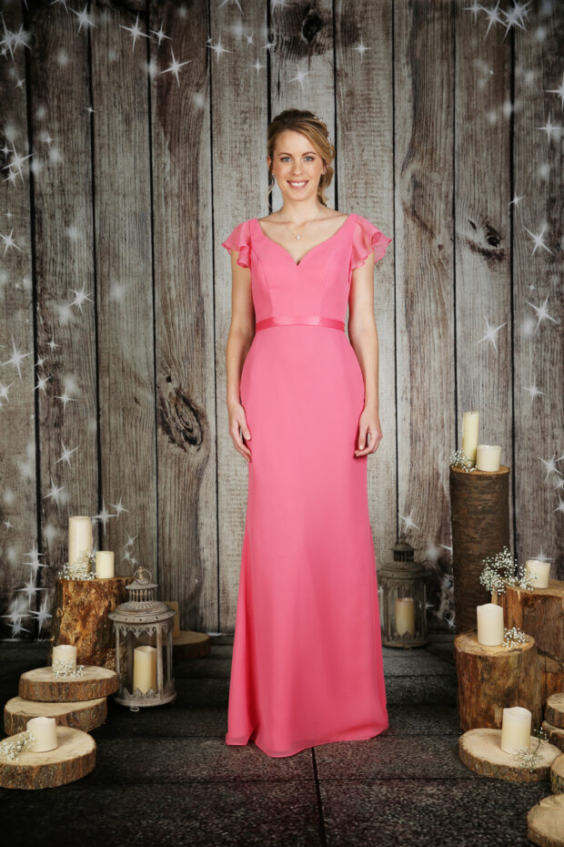 Frill deals sleeves gown