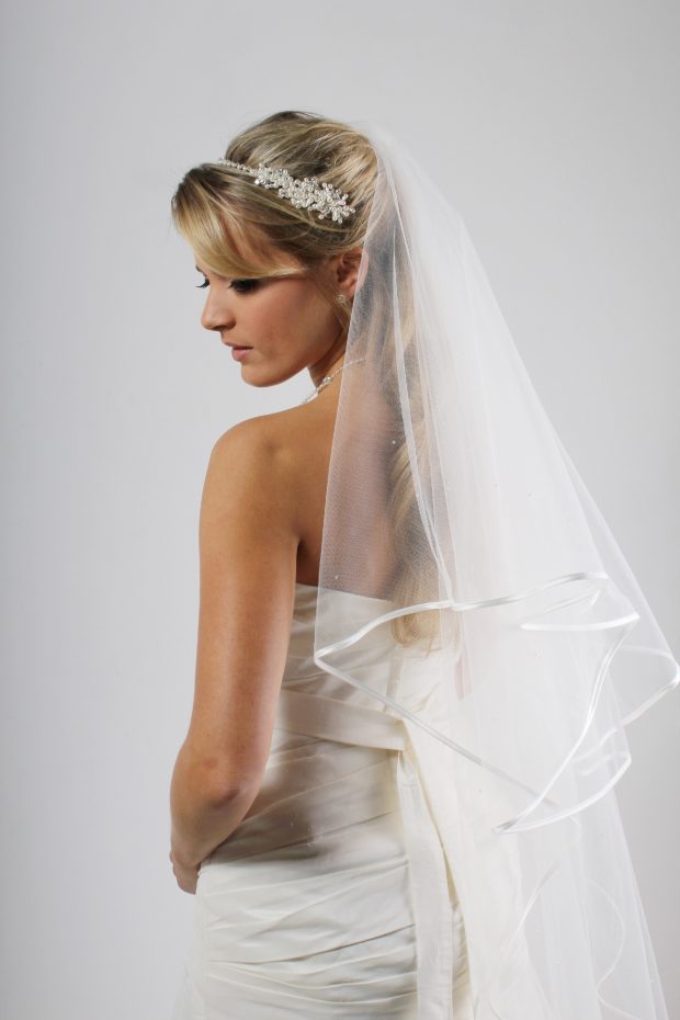 Willa Satin Headband Veil - Richard Designs