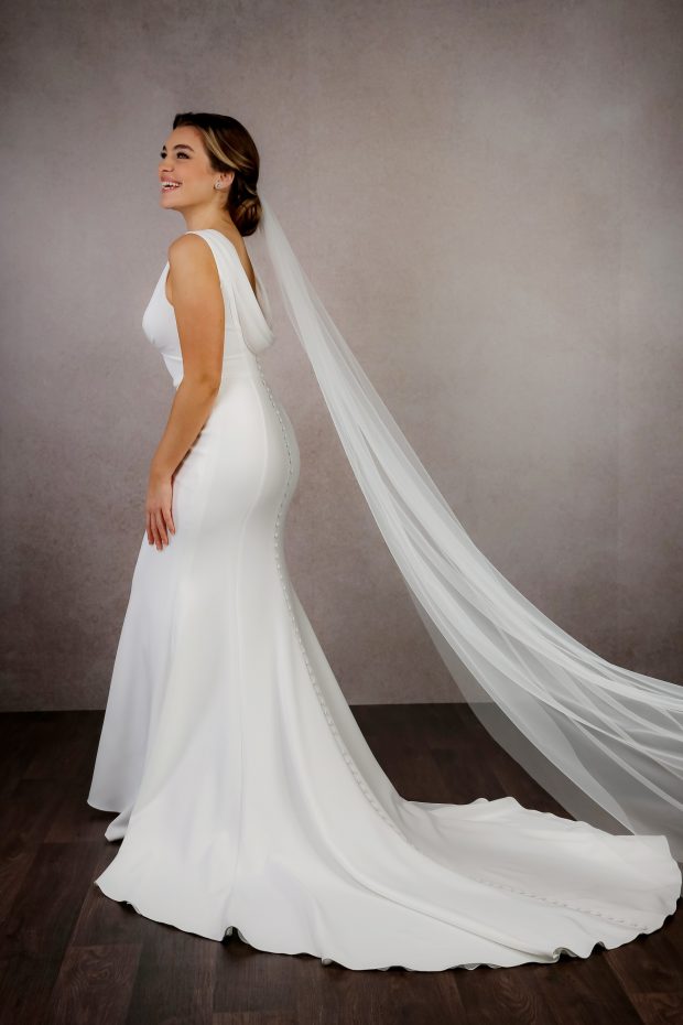 Bridal Tulle For Silk-Like Drape Veil | Natural Silk White