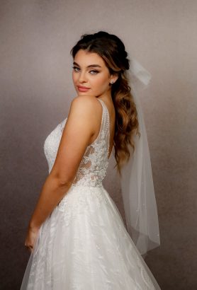 Willa Satin Headband Veil - Richard Designs