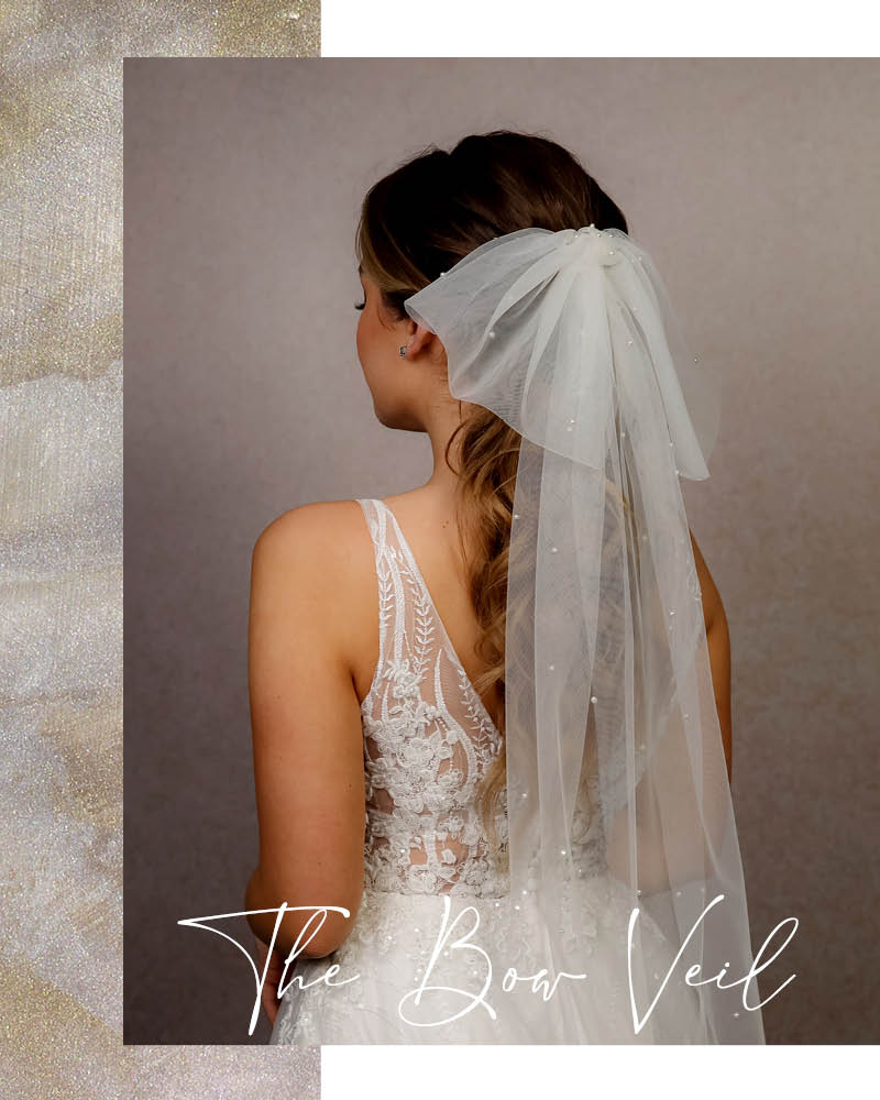 Satin Bow Veil, Satin Hair Bow, Bridal Veil, Wedding Veil, Boho Bride,  Short Veil, Luxury Veil, Veil, Modern Bride, Alternative Veil, Veil 