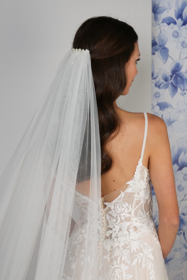 Pearl Comb Italian Veil - Richard Designs