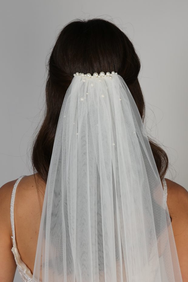 Pearl Comb Italian Veil - Richard Designs
