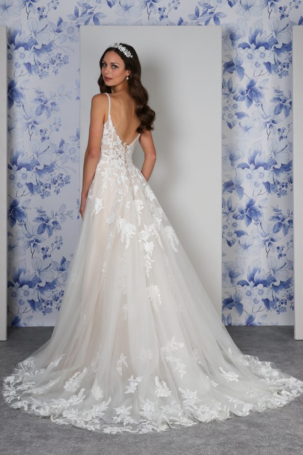 Liliana embellished wedding best sale dress