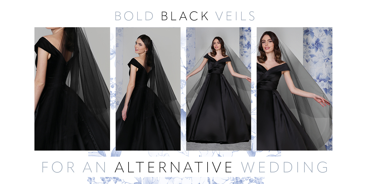 Black wedding veils