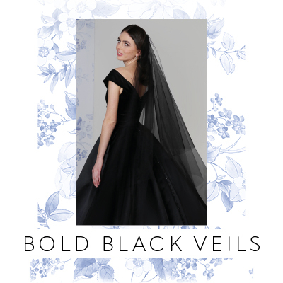 Black Veils for an Alternative Wedding