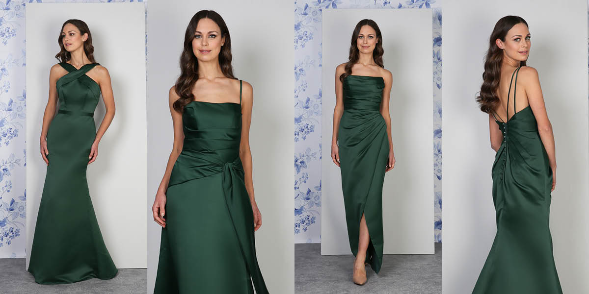 hunter green bridesmaid dresses