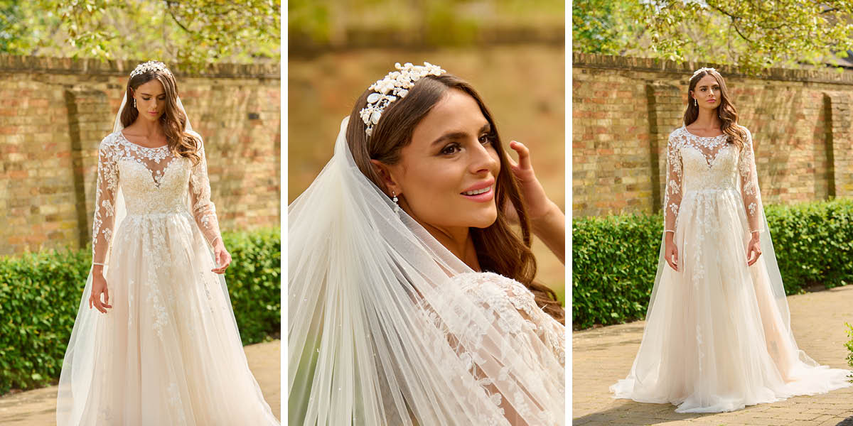 Bride with floral headpiece