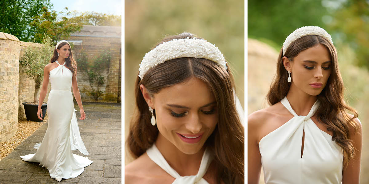 Bride with beaded headband