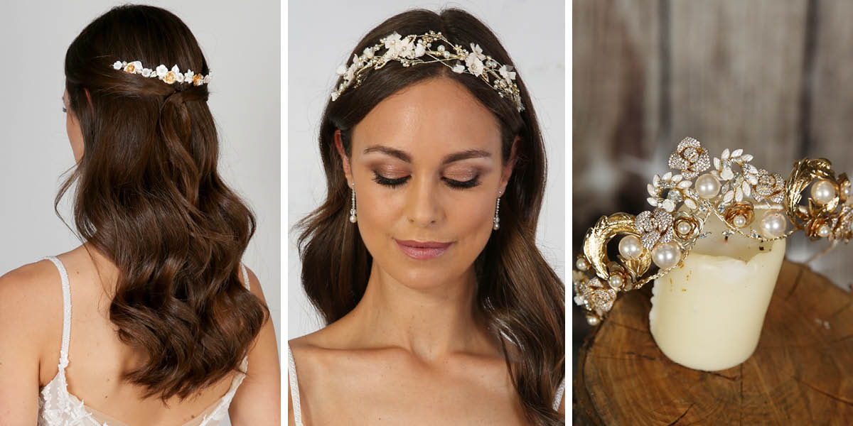 Gold bridal accessories