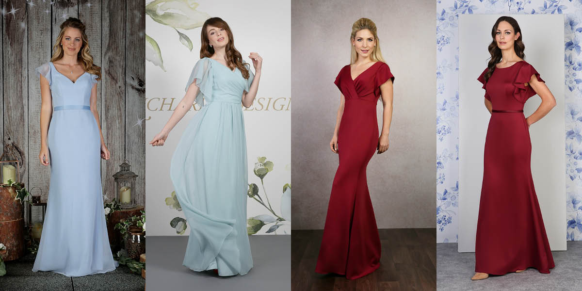 Bridesmaid dresses with flutter sleeves