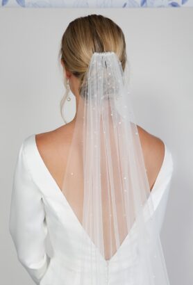 Pearl Comb Italian Veil - Richard Designs