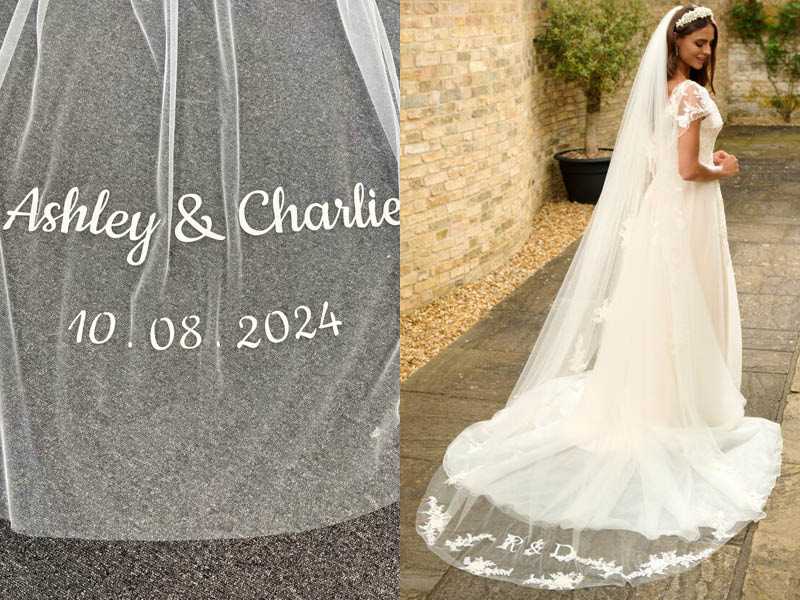 personalised wedding veils