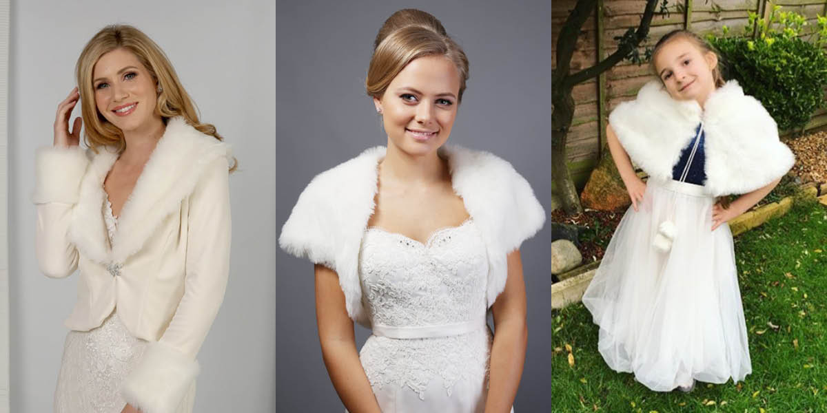 Faux Fur Shrugs for Winter Weddings